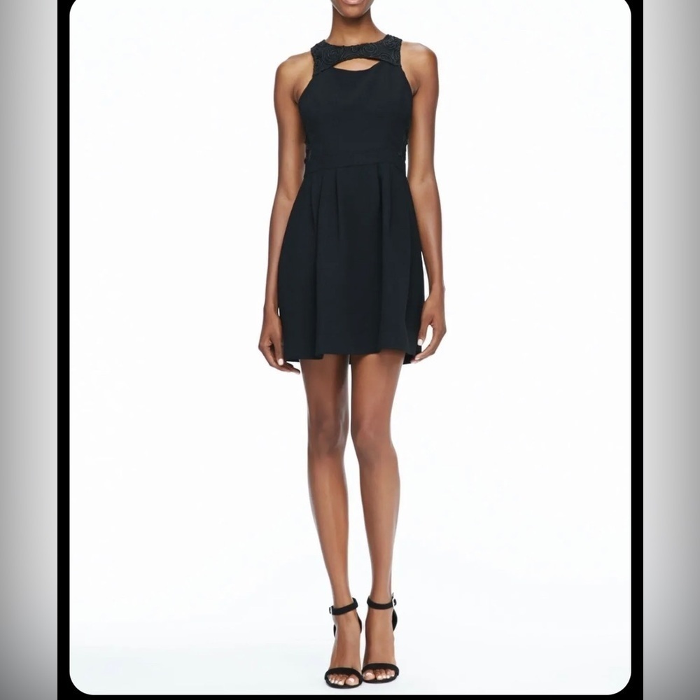 Ali Ra Jewel Neck Cut out black dress size 2